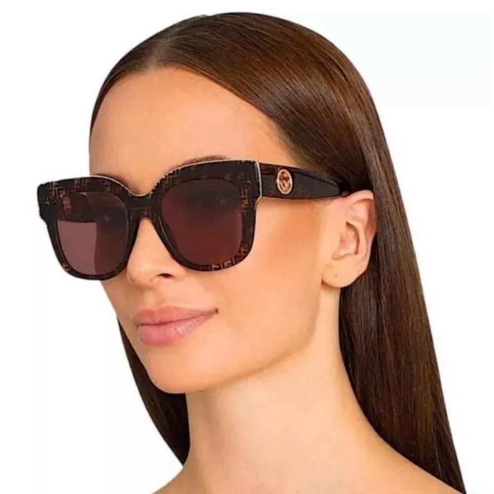 Fendi Acetate Fendi First Brown Logo Sunglasses Oversize Sunnies FF 0359/G/S
